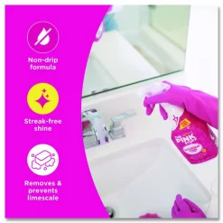The Pink Stuff Miracle Bathroom Foam Cleaner, Fruity Scent, 25.4 oz Trigger Spray Bottle, 4/Carton
