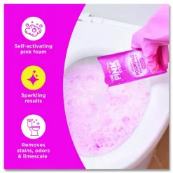 The Pink Stuff Miracle Power Foaming Toilet Cleaner, Fruity Scent, 3.5 oz Packet, 2 Packets/Box