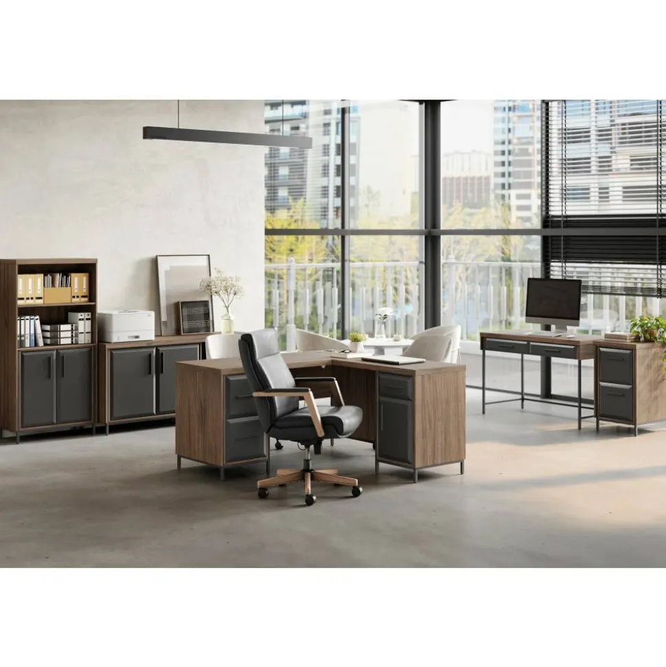 Thomasville Alderbrook 21"D Vertical 2-Drawer File Cabinet, Walnut/Matte Black