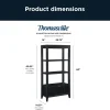 Thomasville Rivington 60"H 3-Shelf Bookcase With Storage, Raven Black