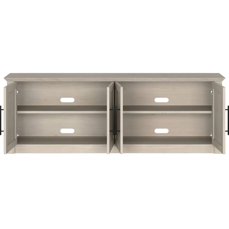 Thornwell Rectangular TV Stand for TV's up to 78" in Alder White