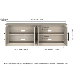 Thornwell Rectangular TV Stand for TV's up to 78