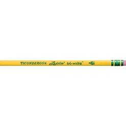Ticonderoga Laddie Tri-Write Triangular No. 2 Pencils, #2 Lead, Soft, Pack of 36