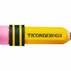 Ticonderoga Latex-free Pencil-shape Eraser - Yellow - Pencil - 36 / Box - Latex-free, Smudge-free, Non-toxic