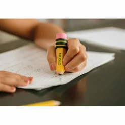 Ticonderoga Latex-free Pencil-shape Eraser - Yellow - Pencil - 36 / Box - Latex-free, Smudge-free, Non-toxic