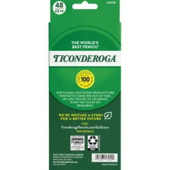 Ticonderoga Pencils, #2 Medium Soft Lead, Yellow Barrel, Box Of 48 Pencils