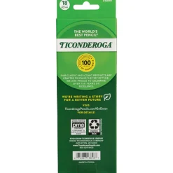Ticonderoga Pencils, Presharpened, #2 Lead, Soft, Pack of 18
