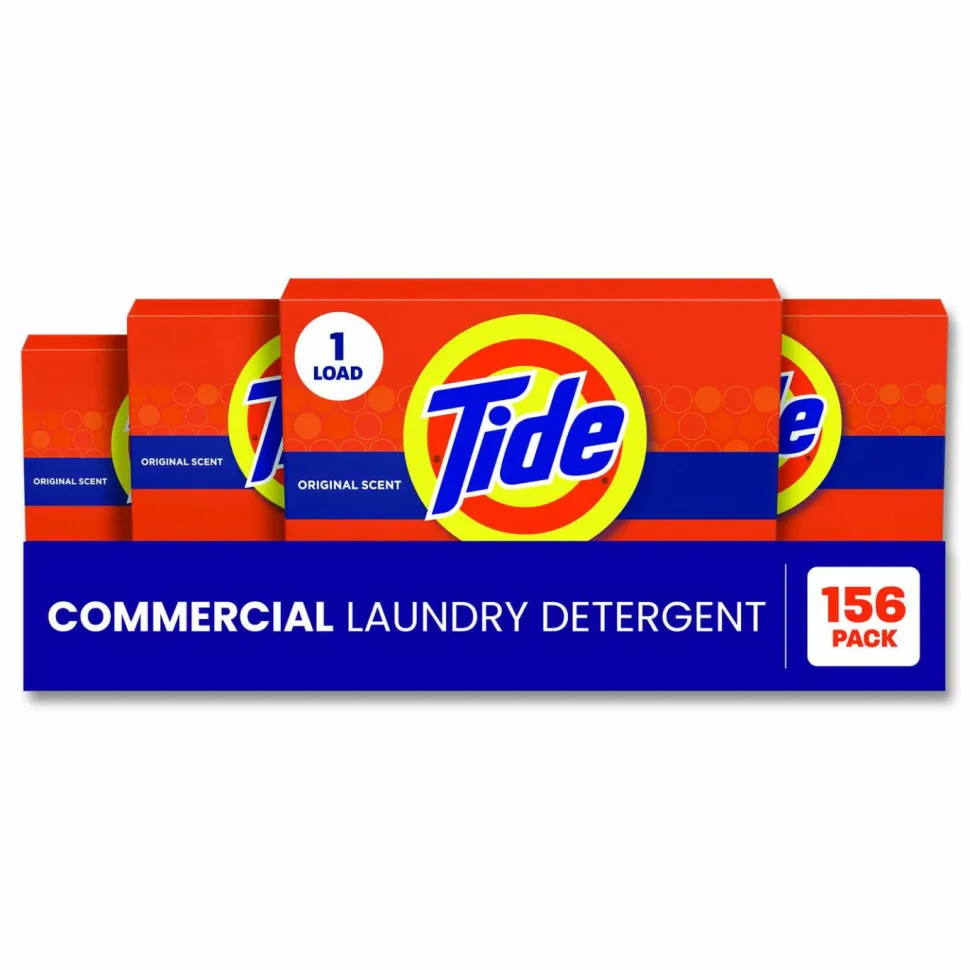 Tide Coin Vend Powder Laundry Detergent, HE Compatible, Tide Original Scent, 1.1 oz, 156/Carton