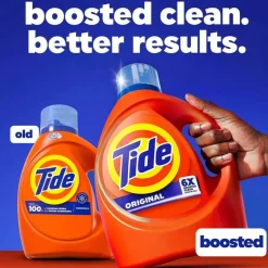 Tide Liquid Tide Laundry Detergent, Original Scent, 32 Loads, 40 oz Bottle, 6/Carton
