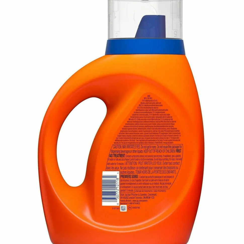 Tide Liquid Tide Laundry Detergent, Original Scent, 32 Loads, 40 oz Bottle, 6/Carton