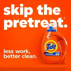 Tide Liquid Tide Laundry Detergent, Original Scent, 32 Loads, 40 oz Bottle, 6/Carton