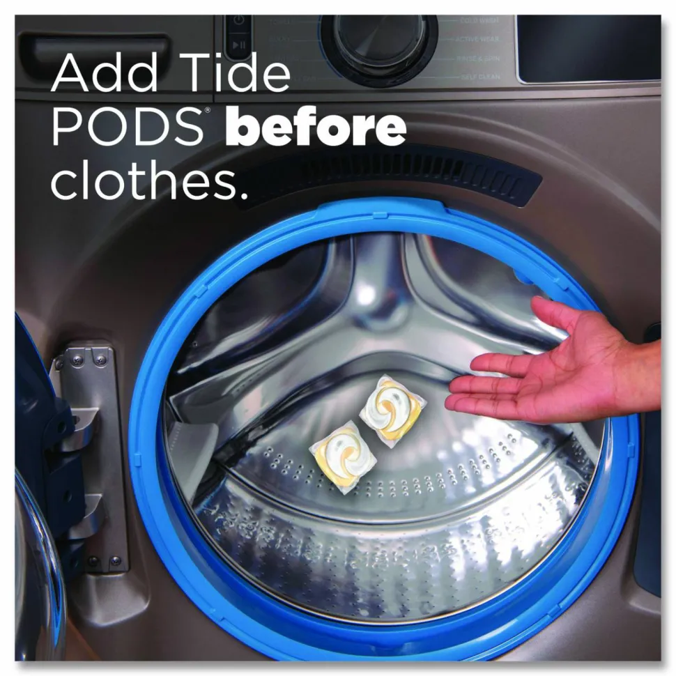 Tide PODS Laundry Detergent, Free and Gentle, HE Compatible, 56 oz Tub, 76 Pacs/Tub, 4 Tubs/Carton