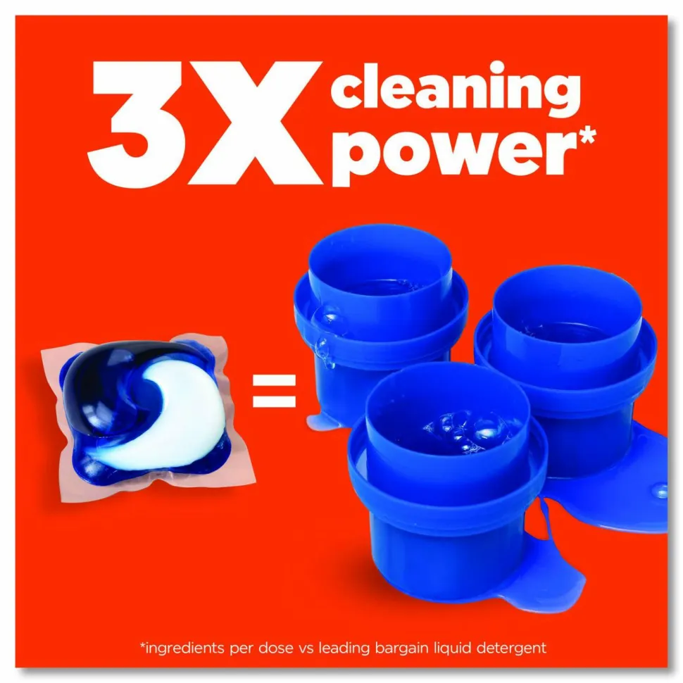 Tide PODS Laundry Detergent, HE Compatible, Spring Meadow, 57 oz Tub, 76 Pacs/Tub, 4 Tubs/Carton