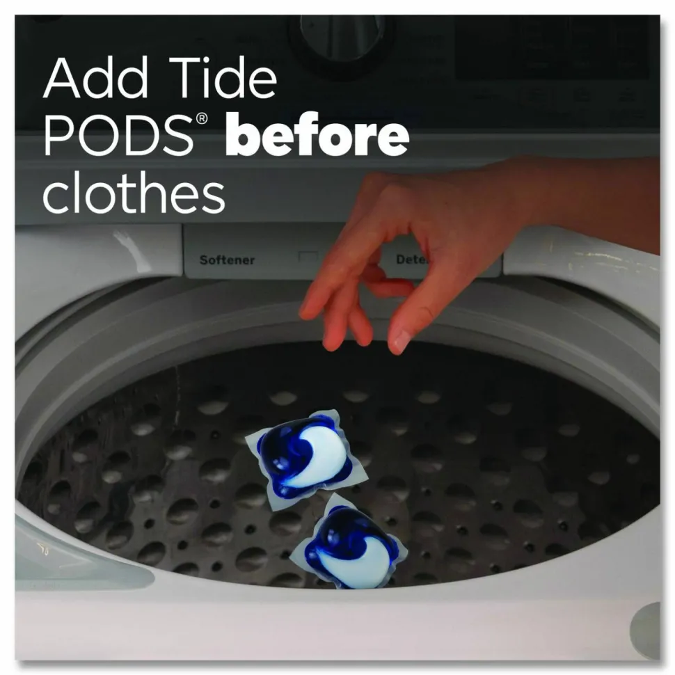 Tide PODS Laundry Detergent, HE Compatible, Spring Meadow, 57 oz Tub, 76 Pacs/Tub, 4 Tubs/Carton