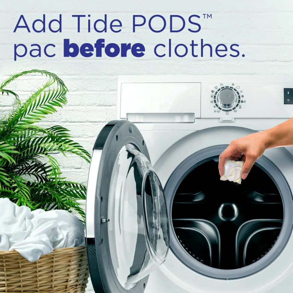 Tide PODS Liquid Laundry Detergent Pacs, Free & Gentle, 63 Oz, Pack Of 76 Pods