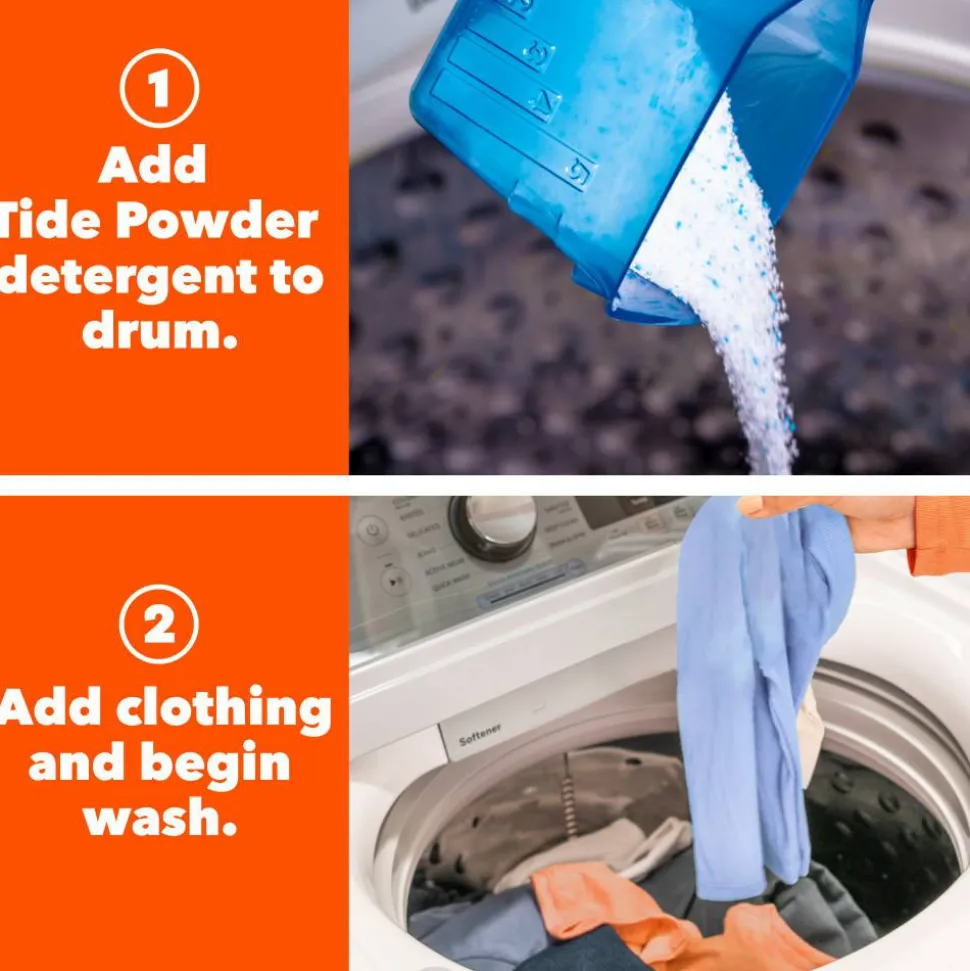 Tide Powder Laundry Detergent With Bleach, Original, 129 Oz, Case Of 2 Containers