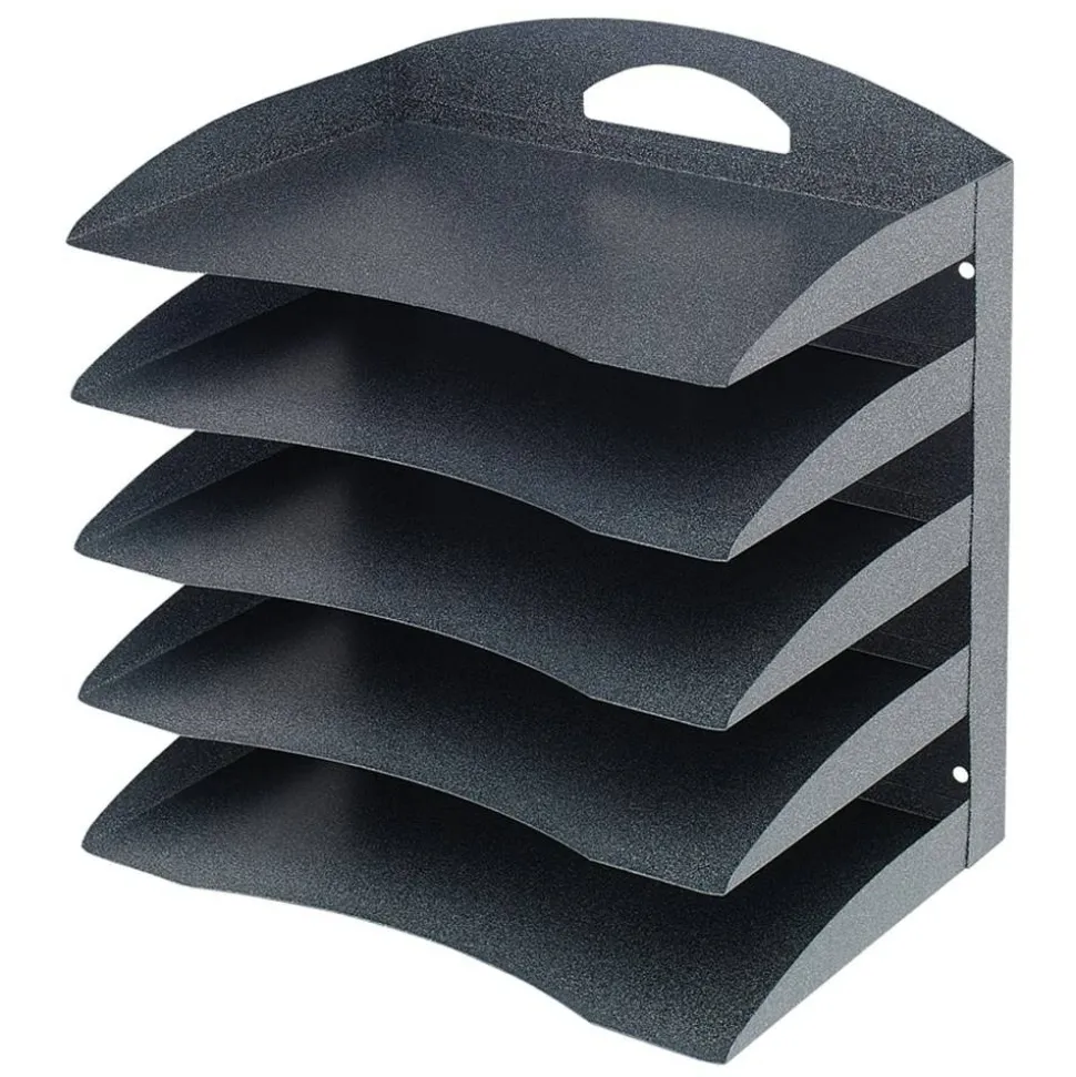 5-Tier Horizontal Desk Organizer, Letter Size, Granite