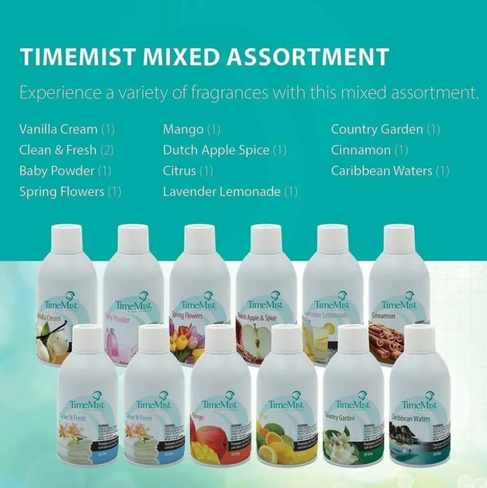TimeMist Metered Aerosol Fragrance, 6.6 Oz., Caribbean Waters