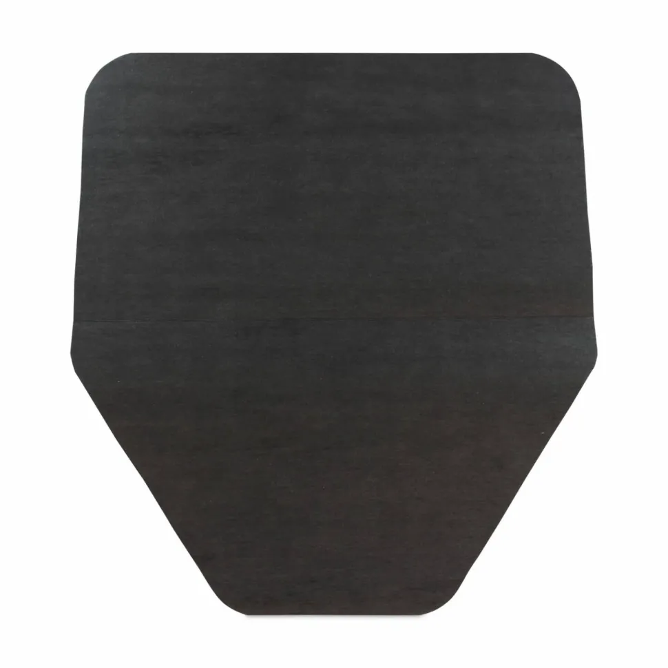 TOLCO Komodo Urinal Mat, Shield-Shaped, Gray Smooth Surface, 18" x 20", 6/Carton