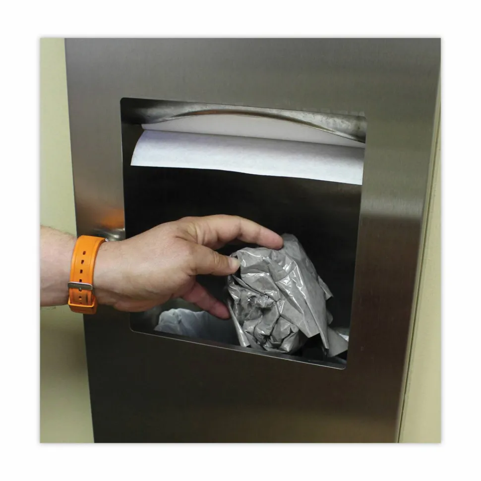 TOLCO Komodo Urinal Mat, Shield-Shaped, Gray Smooth Surface, 18" x 20", 6/Carton
