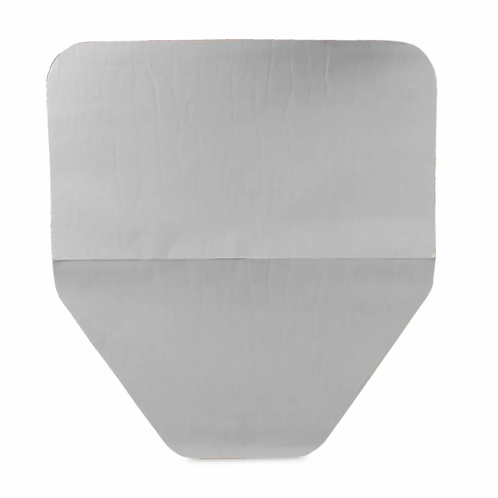 TOLCO Komodo Urinal Mat, Shield-Shaped, Gray Smooth Surface, 18" x 20", 6/Carton