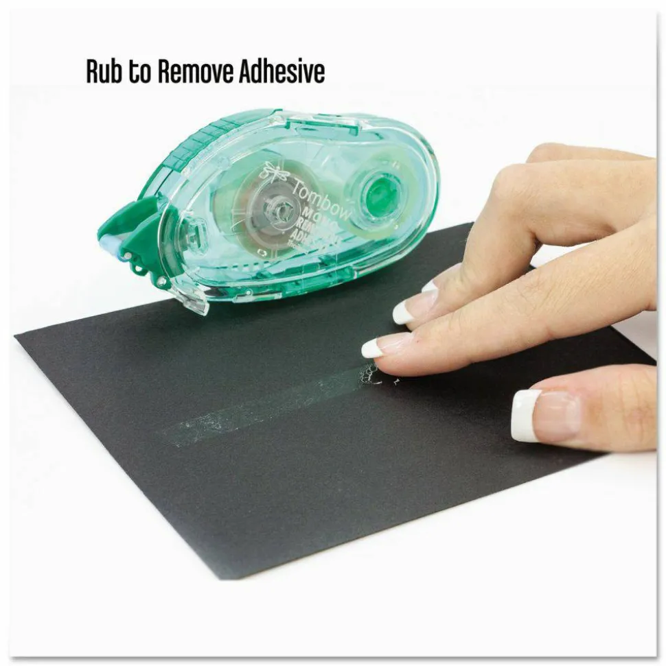 Tombow Mono Removable Adhesive Refill, 0.33" x 39.33 ft, Dries White, 3/Pack