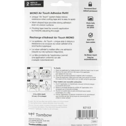 Tombow Refill 2-Pack, MONO Air Touch Adhesive
