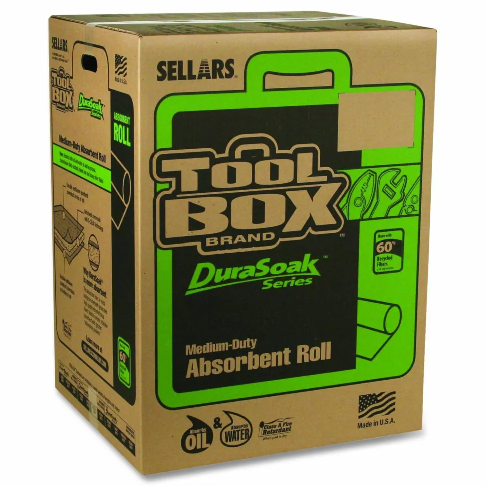 TOOLBOX DuraSoak Universal Sorbents Medium Duty Roll Pad, 40 gal, 28.5" x 125 ft