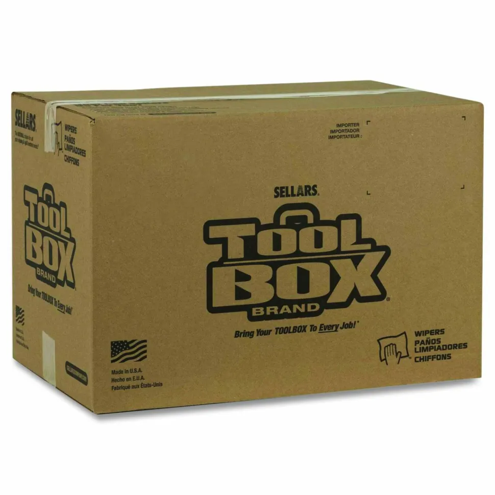 TOOLBOX Z400 Quarterfold Wipers, 1-Ply, 11.87 x 13, White, 12/Carton