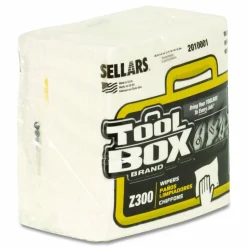 TOOLBOX Z300 Quarterfold Wipers, 1-Ply, 11.87 x 13, White, 12/Carton