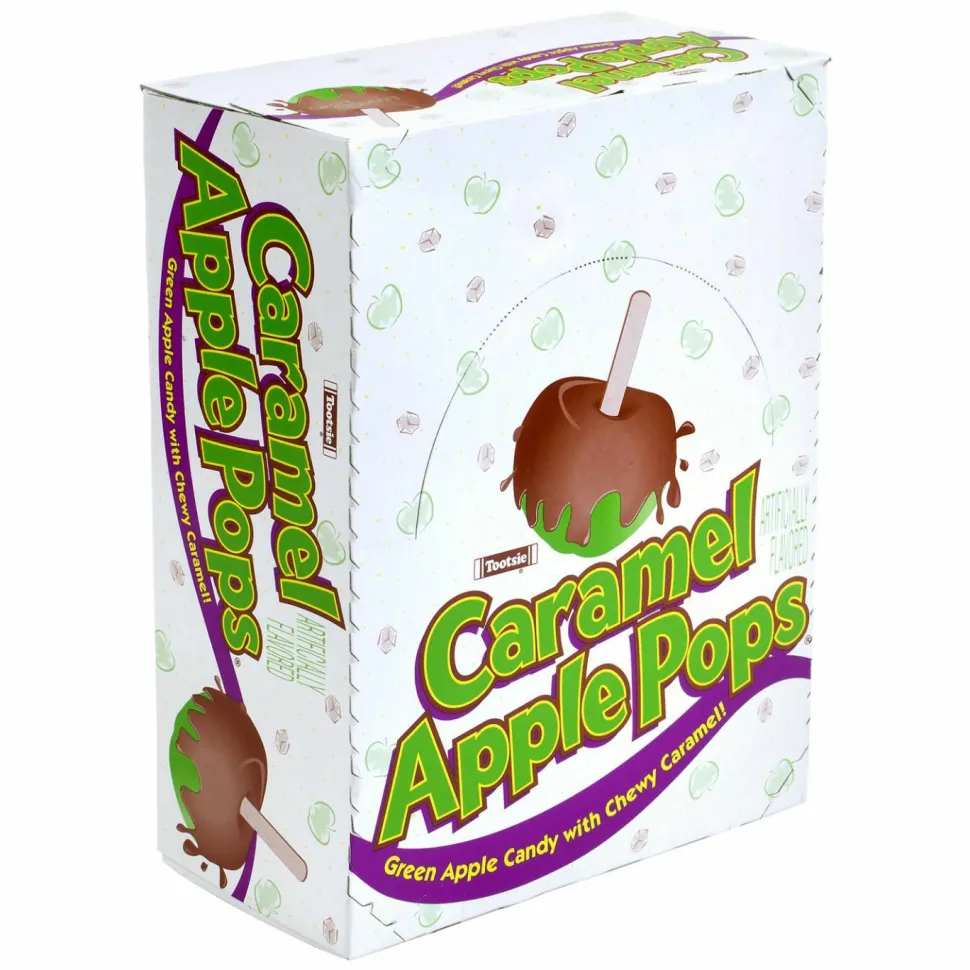 Tootsie Roll Caramel Apple Pops, 0.63 oz Individually Wrapped, 48/Box, 2 Boxes/Carton