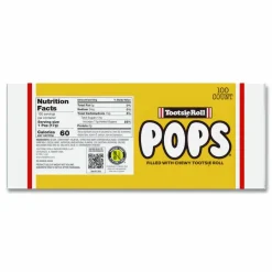Tootsie Roll Tootsie Pops, Assorted Original Flavors, 0.6 oz Lollipops, 100/Box