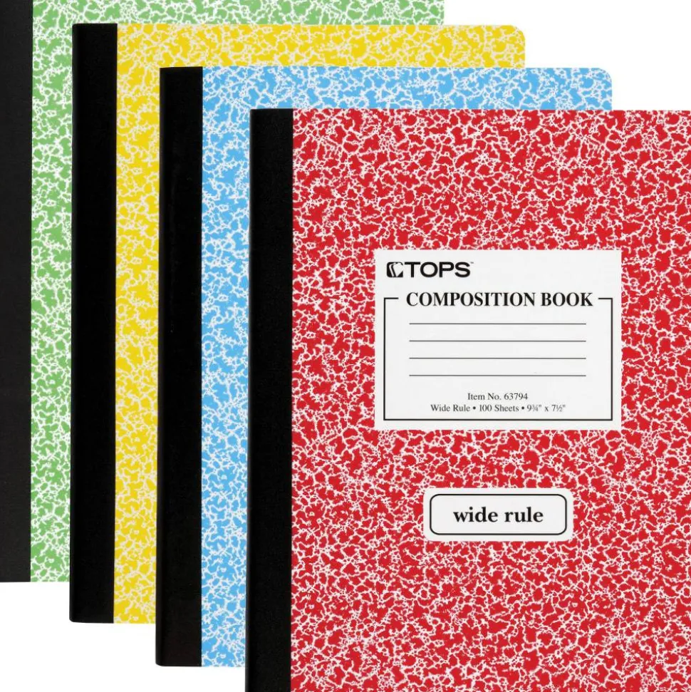 Tops Composition Book, 7-1/2" x 9-3/4", 100 Sheets