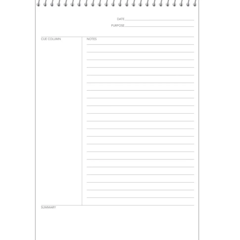 TOPS FocusNotes Top-Wire Notebook, 8 1/2" x 11", 70 Sheets, Blue/White