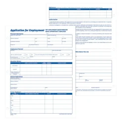 TOPS - Application for employment form - 50 sheets - Letter A Size (8.5 in x 11 in)