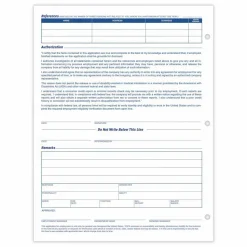 TOPS - Application for employment form - 50 sheets - Letter A Size (8.5 in x 11 in)