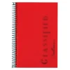 TOPS Classified Colors Business Notebook, 5 1/2" x 8 1/2", 1 Subject, Narrow Ruled, 100 Sheets, Ruby Red Cover
