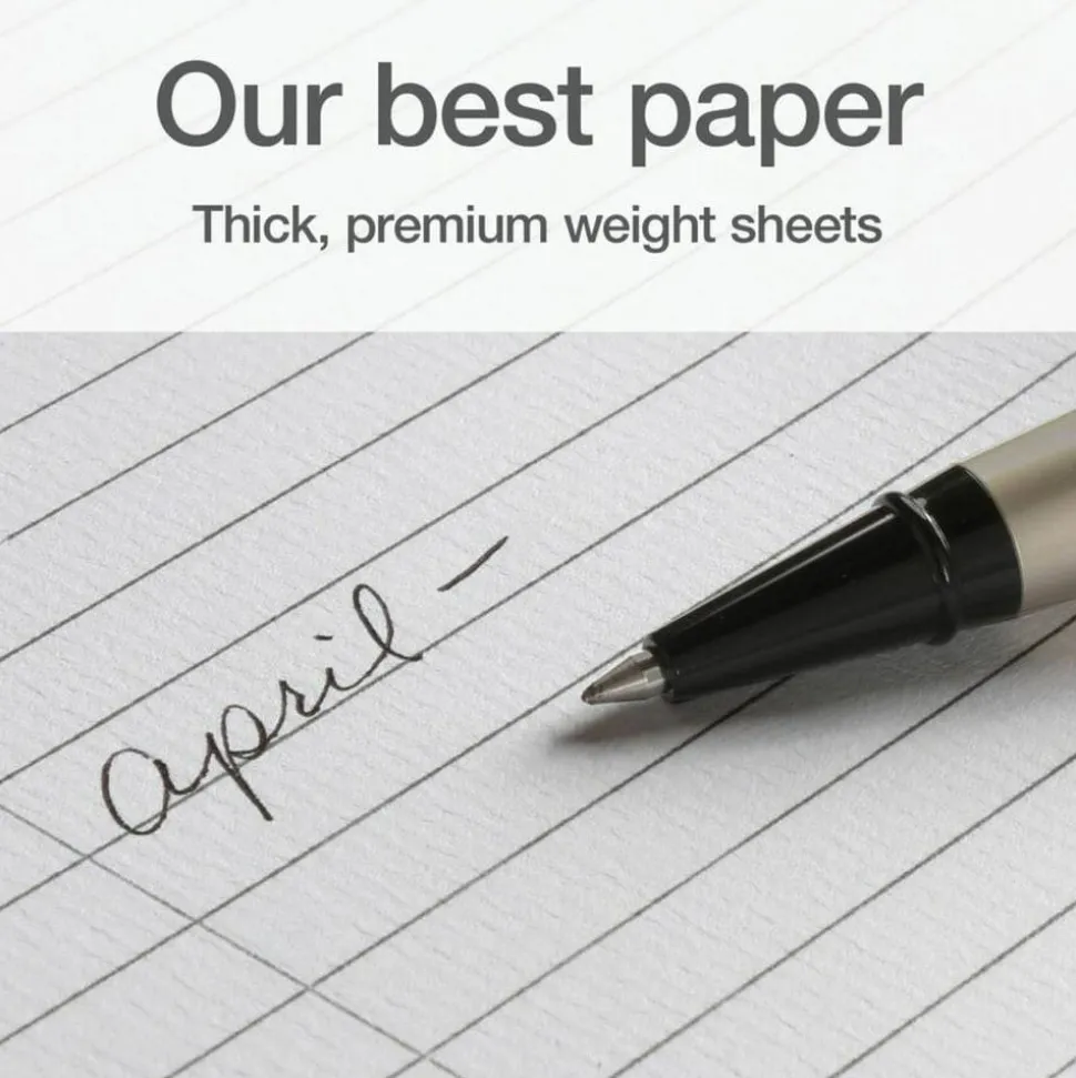 TOPS Docket Diamond Jr. 100% Recycled Writing Pads, 5" x 8", Legal Ruled, 50 Sheets, White, Pack Of 4 Pads