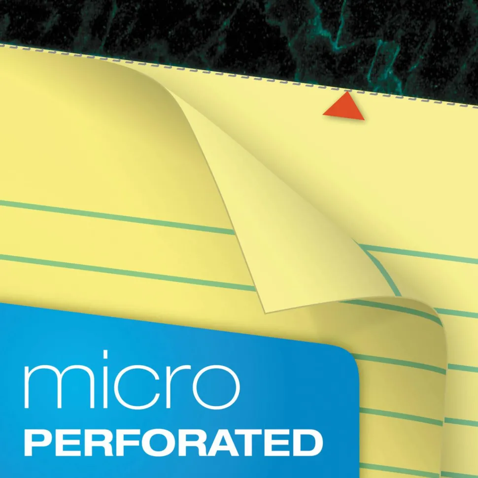 TOPS Docket Writing Pads, 8 1/2" x 11 3/4", Legal Ruled, 50 Sheets Per Pad, Canary, Pack Of 12 Pads