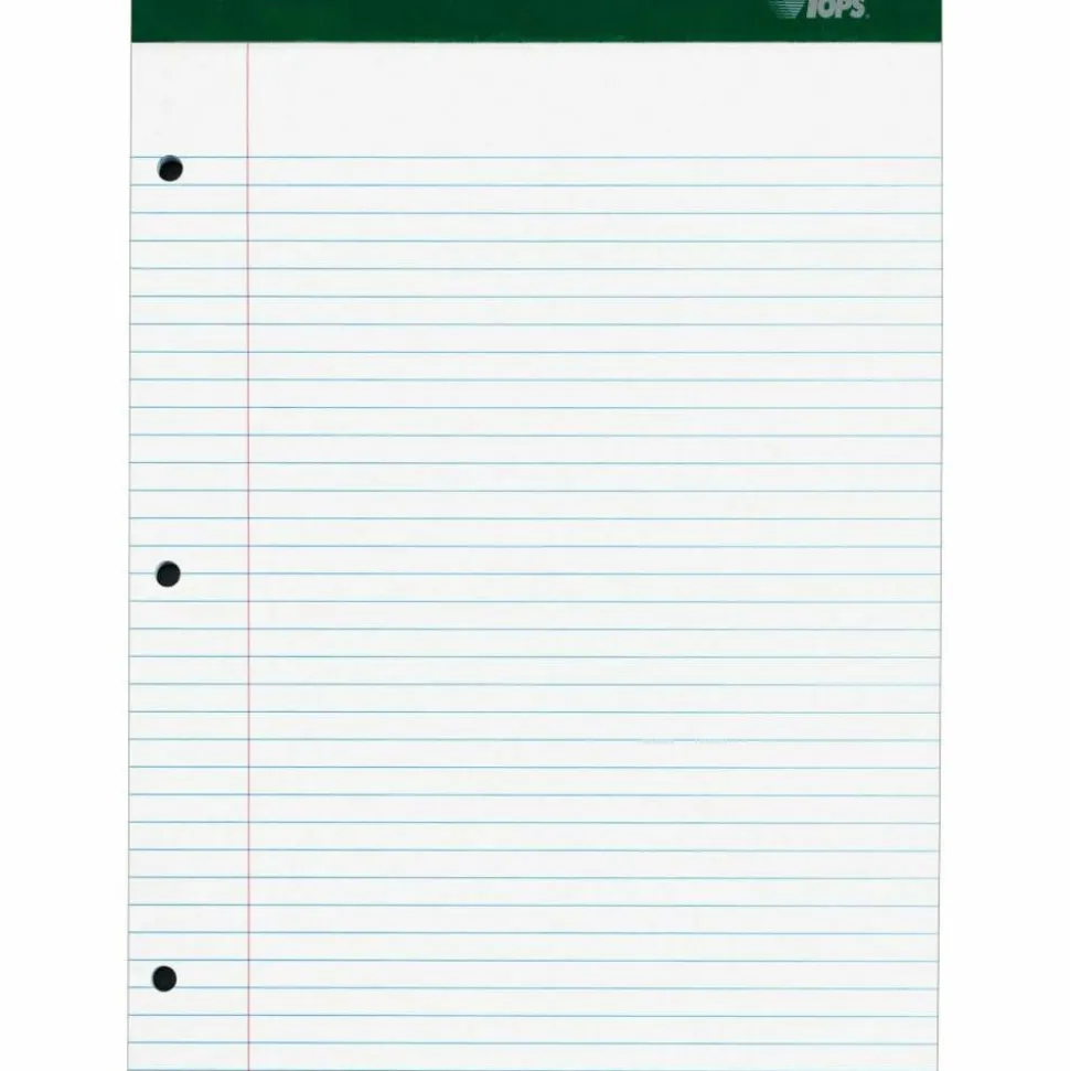 TOPS Double Docket Rigid Back Legal Pads - 100 Sheets - Stapled/Glued - Ruled - 16 lb Basis Weight - 8 1/2"x11 3/4" - 63384