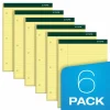 TOPS Double Docket Ruled Pads, Wide/Legal Rule, (100) Canary Yellow 8.5 x 11 Sheets, 6/Pack