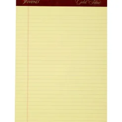 TOPS Gold Fibre Premium Rule Writing Pads - Letter - 50 Sheets - Watermark - Stapled/Glued - 0.34
