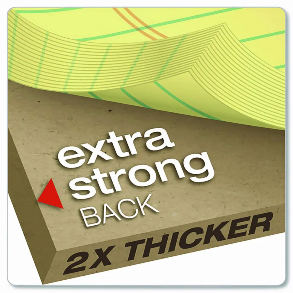 TOPS Gold Fibre Premium Rule Writing Pads - Letter - 50 Sheets - Watermark - Stapled/Glued - 0.34" Ruled - 20032