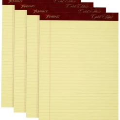 TOPS Gold Fibre Premium Rule Writing Pads - Letter - 50 Sheets - Watermark - Stapled/Glued - 0.34