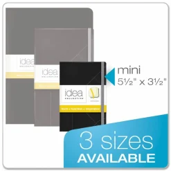 TOPS Idea Collective Journal with Elastic Closure, 1-Subject, Wide/Legal Rule, Black Hardcover, (96) 5.5 x 3.5 Sheets
