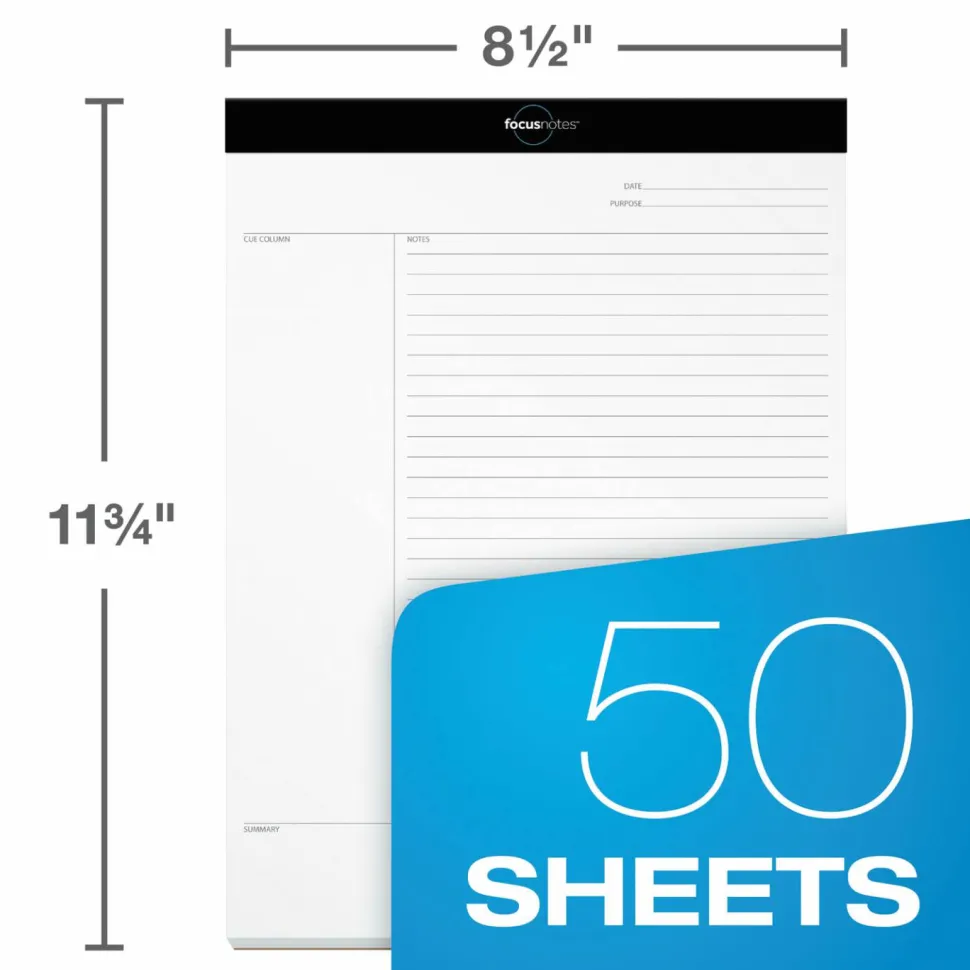 TOPS Idea Collective Legal Pad, 8 1/2" x 11 3/4", Legal Ruled, 50 Sheets, White