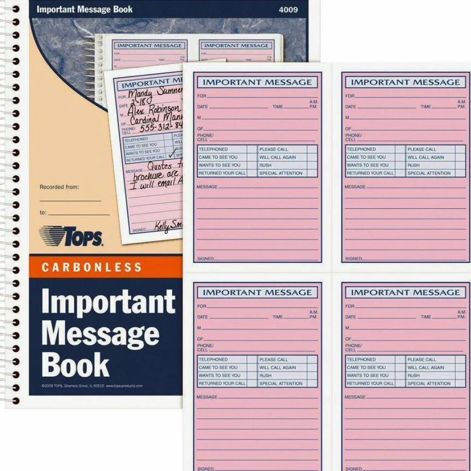 TOPS Important Message Book