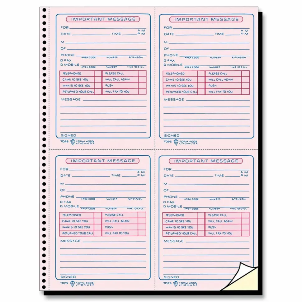 TOPS Important Message Book