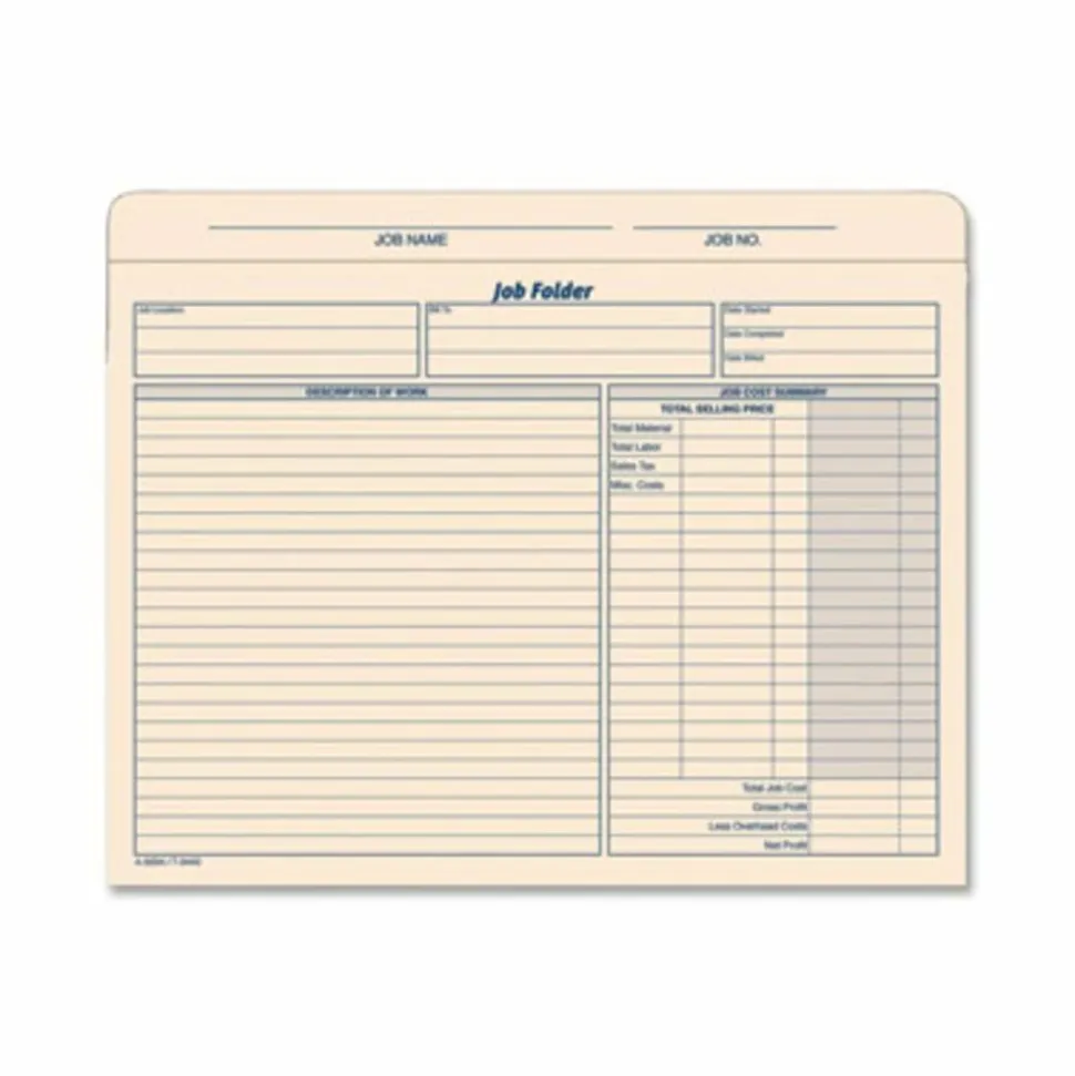 TOPS Letter File Jacket - 8 1/2" x 11" - Manila Paper - Preprinted - 20 / Pack