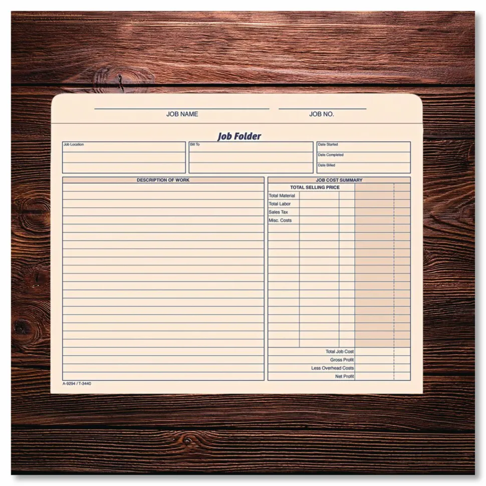 TOPS Letter File Jacket - 8 1/2" x 11" - Manila Paper - Preprinted - 20 / Pack